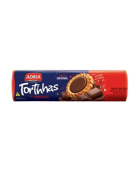 Biscoito Adria Tortinhas Chocolate 50X140G