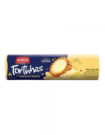 Biscoito Adria Tortinhas Chocolate Branco 50X140G