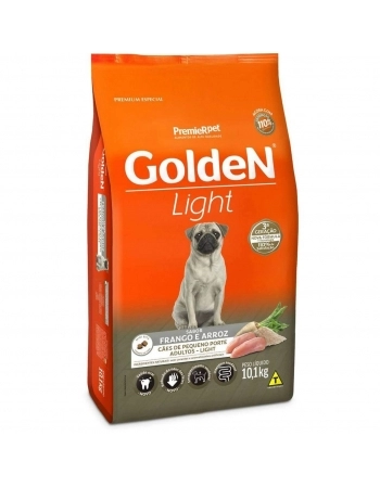 Ração Golden Fórmula Light para Cães Adultos de Pequeno Porte Sabor Frango e Arroz 10,1kg