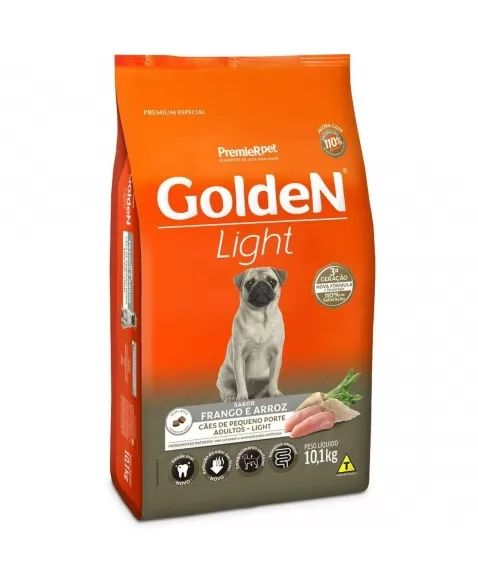 Ração Golden Fórmula Cães Adultos Porte Pequeno Light Frango & Arroz 10,1kg