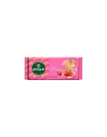 Biscoito Wafer Morango Piraquê 100g Caixa com 20 Unidades