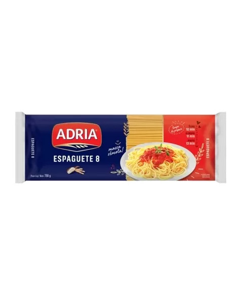 Massas Adria Semola Espaguete 8 24X400G