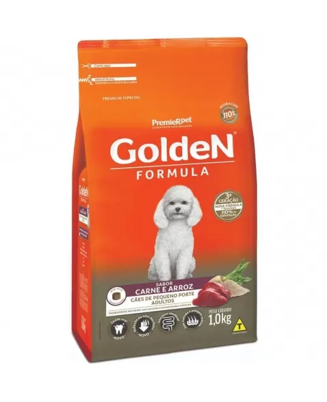 Ração Golden Fórmula Cães Adultos Porte Pequeno Carne 1kg