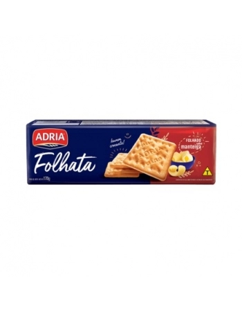 Biscoito Adria Cracker Folhata 170g Caixa com 36 Unidades