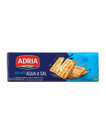 Biscoito Adria Água e Sal 170g Caixa com 36 Unidades