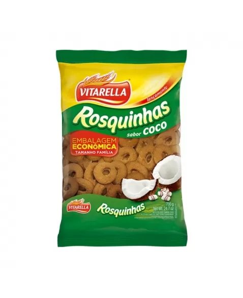 Biscoito Vitarella Rosquinha Granel Coco 24X300G