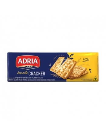 Biscoito Adria Cracker Original 170g Caixa com 36 Unidades