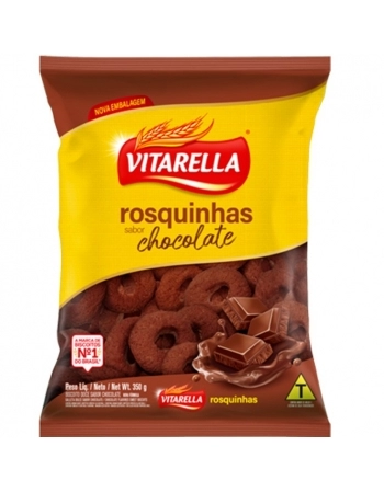 Biscoito Vitarella Rosquinha de Chocolate 300g Caixa com 24 Unidades
