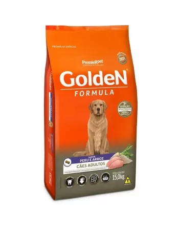 Ração Golden Fórmula Cães Adultos Peru 15kg