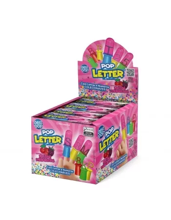 Pirulito Best Pop Letter Frutas Vermelha 12X24X14G