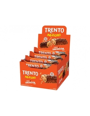 Chocolate Trento Allegro Ao Leite com Amendoim 26g Display com 16 Unidades