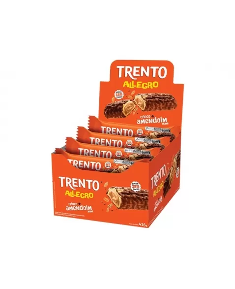 Chocolate Trento Allegro Chocolate ao leite C/ Amendoim 8Dpx16Unx26G