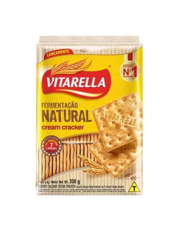 Biscoito Vitarella Cream Cracker Tradicional Fermentacao Natural 24X350G