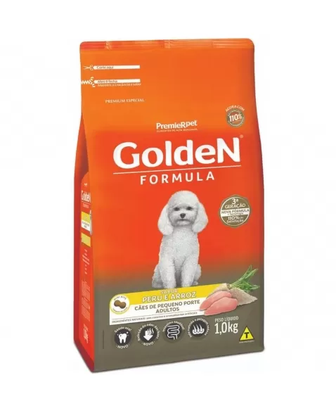 Ração Golden Fórmula Cães Adultos Porte Pequeno Peru 1kg