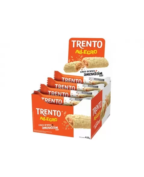 Chocolate Trento Allegro Chocolate ao leite Branco C/ Amendoim 8Dpx16Unx26G