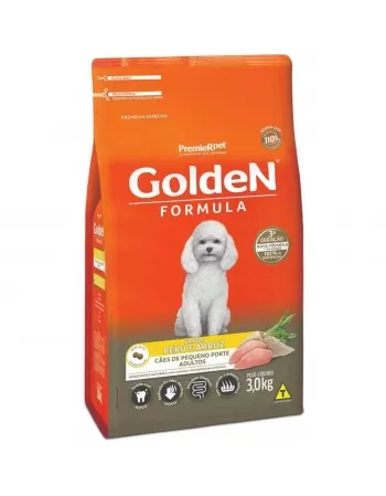 Ração Golden Fórmula Cães Adultos Porte Pequeno Peru 3kg