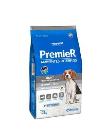 Ração Premier Ambientes Internos Light para Cães Adultos Sabor Frango 12kg
