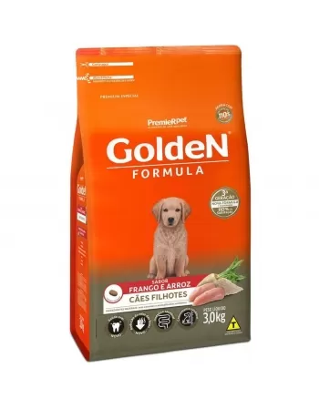 Ração Golden Fórmula Cães Filhotes Frango & Arroz 3kg