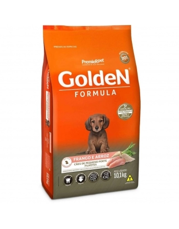 Ração Golden Fórmula para Cães Filhotes Porte Pequeno Sabor Frango e Arroz 10,1kg