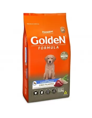 Ração Golden Fórmula Cães Filhotes Carne 15kg