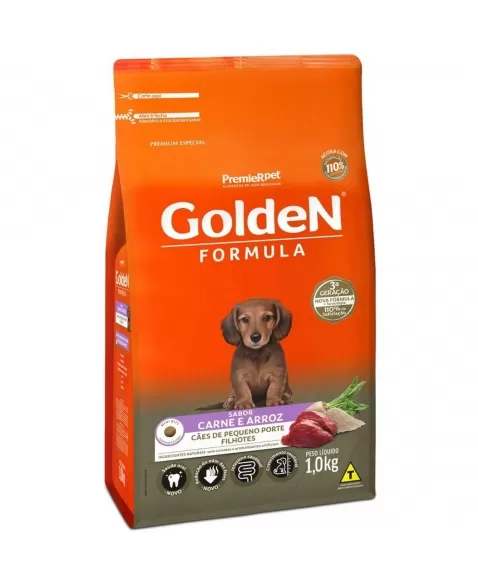 Ração Golden Fórmula Cães Filhotes Porte Pequeno Carne 1kg