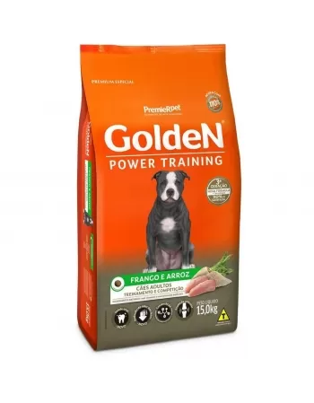 Ração Golden Power Training Cães Adultos Frango & Arroz 15kg