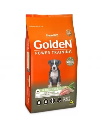 Ração Golden Power Training Cães Filhotes Frango & Arroz 15kg