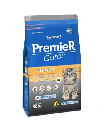 Ração Premier Ambientes Internos para Gatos Filhotes Sabor Frango 500g