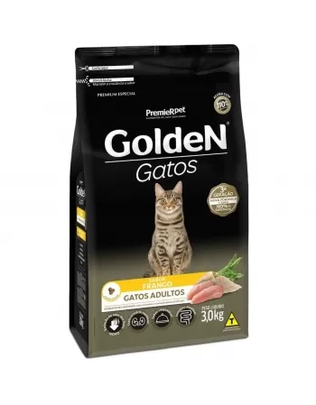 Ração Golden Gatos Adultos Frango & Arroz 3kg