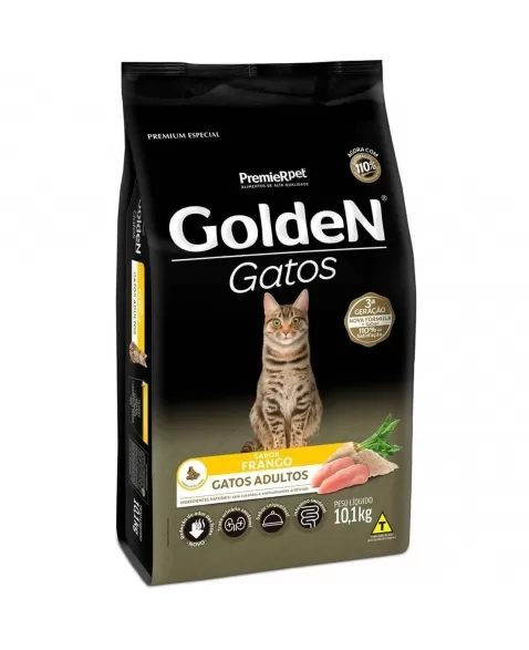 Ração Golden Gatos Adultos Frango & Arroz 10,1kg