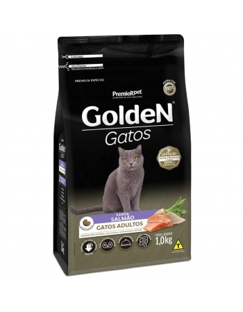Ração Golden para Gatos Adultos Sabor Salmão 1kg