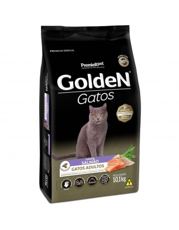 Ração Golden para Gatos Adultos Sabor Salmão 10,1kg