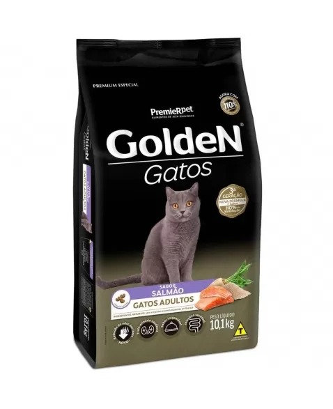 Ração Golden Gatos Adultos Salmão 10,1kg