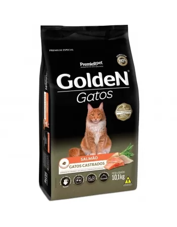 Ração Golden Gatos Adultos Castrados Salmão 10,1kg