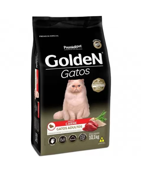 Ração Golden Gatos Adultos Carne 10,1kg