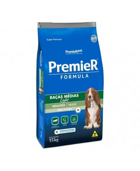 Ração Premier Fórmula Cães Adultos Light Frango 15kg