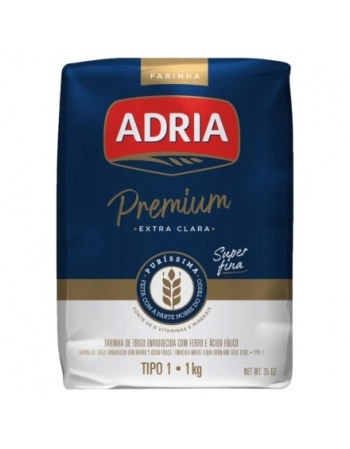 Farinha de Trigo Adria Extra Fina Premium 1kg Fardo com 10 Unidades