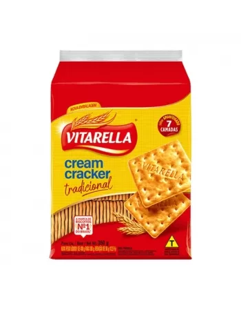 Biscoito Vitarella Cream Cracker Tradicion Emb Vermelh 24X350G Novo