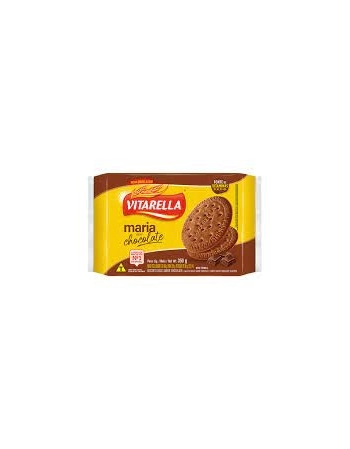 Biscoito Maria Chocolate Vitarella 350g Caixa com 24 Unidades