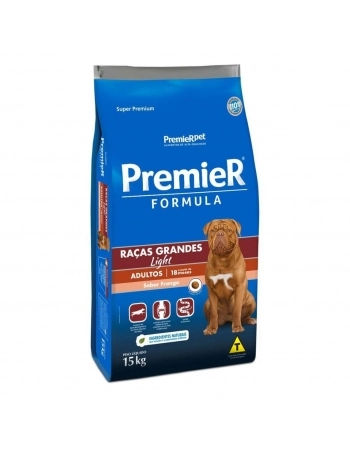 Ração Premier Fórmula para Cães Adultos Light Raças Grandes Sabor Frango 15kg