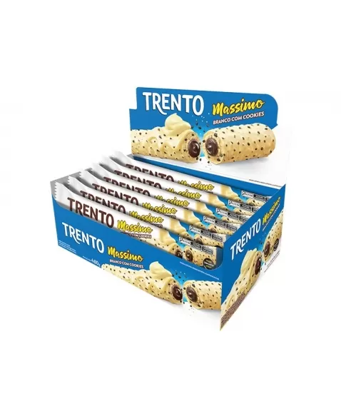 Chocolate Trento Massimo Branco Com Cookies 8Dpx16Unx30G