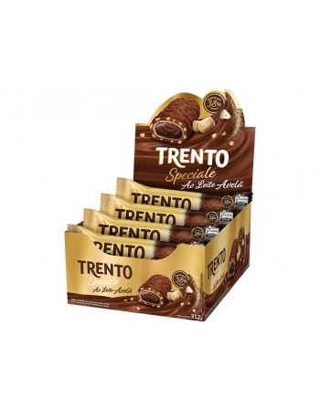 Chocolate Trento Speciale Avelã ao Leite Peccin 26g Display com 12 Unidades