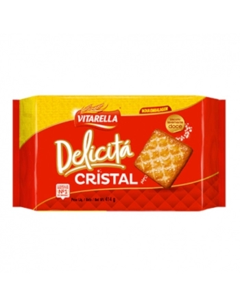 Biscoito Vitarella Delicitá Cristal Doce 414g Caixa com 24 Unidades