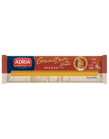 Massa Adria Grano Duro Spaghetti Integral 500g Caixa com 30 Unidades