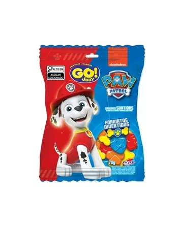 BALA RCL GO JELLY PATRULHA CANINA SORTIDA 12X70G