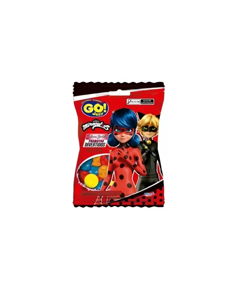 Bala Riclan Gelatina Go Jelly Ladybug Sortido 12X70G