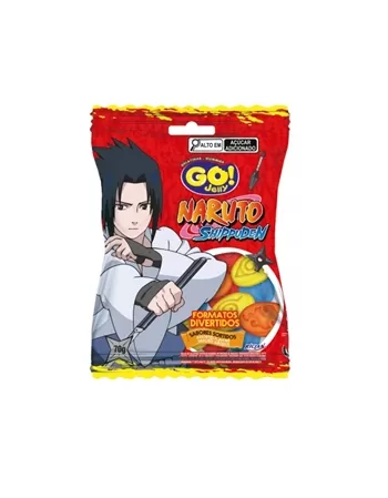 Bala Riclan Gelatina Go Jelly Naruto Sortido 12X70G