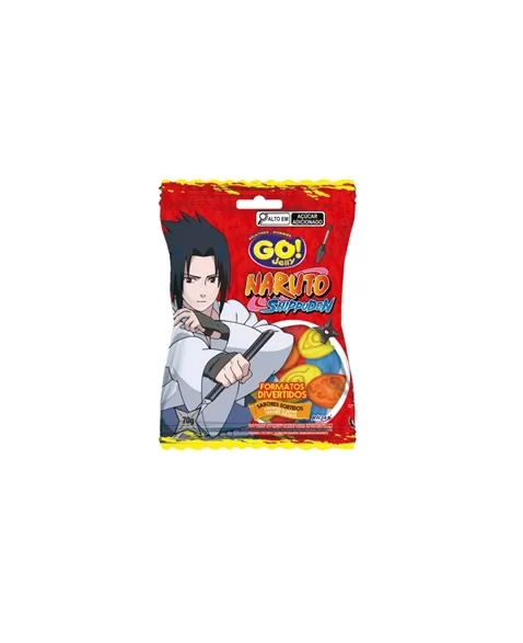 Bala Riclan Gelatina Go Jelly Naruto Sortido 12X70G