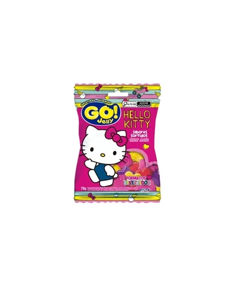 BALA RCL GO JELLY HELLO KITTY SABORES SORTIDOS 12X70G