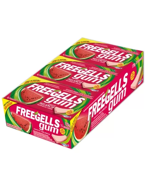 CHICLE RCL FREEGELLS GUM RCL MELANCIA 12X15UN